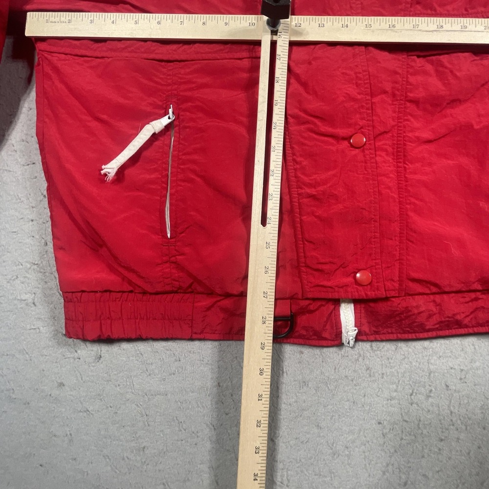 Woolrich Puffer Jacket Women XL Relaxed Red White Insulated Made USA 90s - Picture 6 of 13